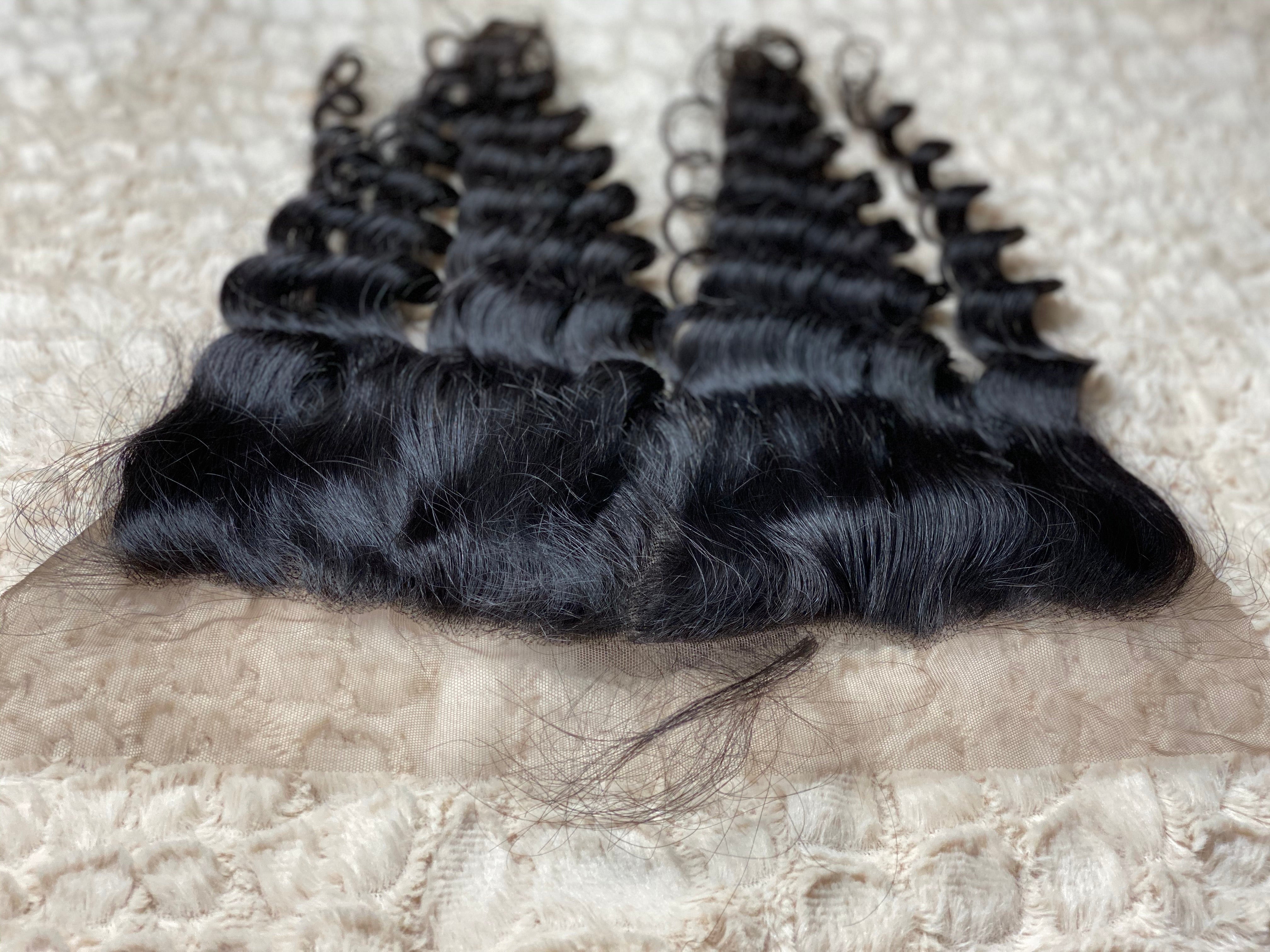 13x4 Lace Frontal #1B Exotic Wave