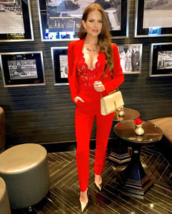 (“QUEEN MACHHLI” (RED) BLAZER