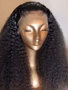 CUSTOM HAND STITCHED LACE FRONT KINKY CURLY WIG