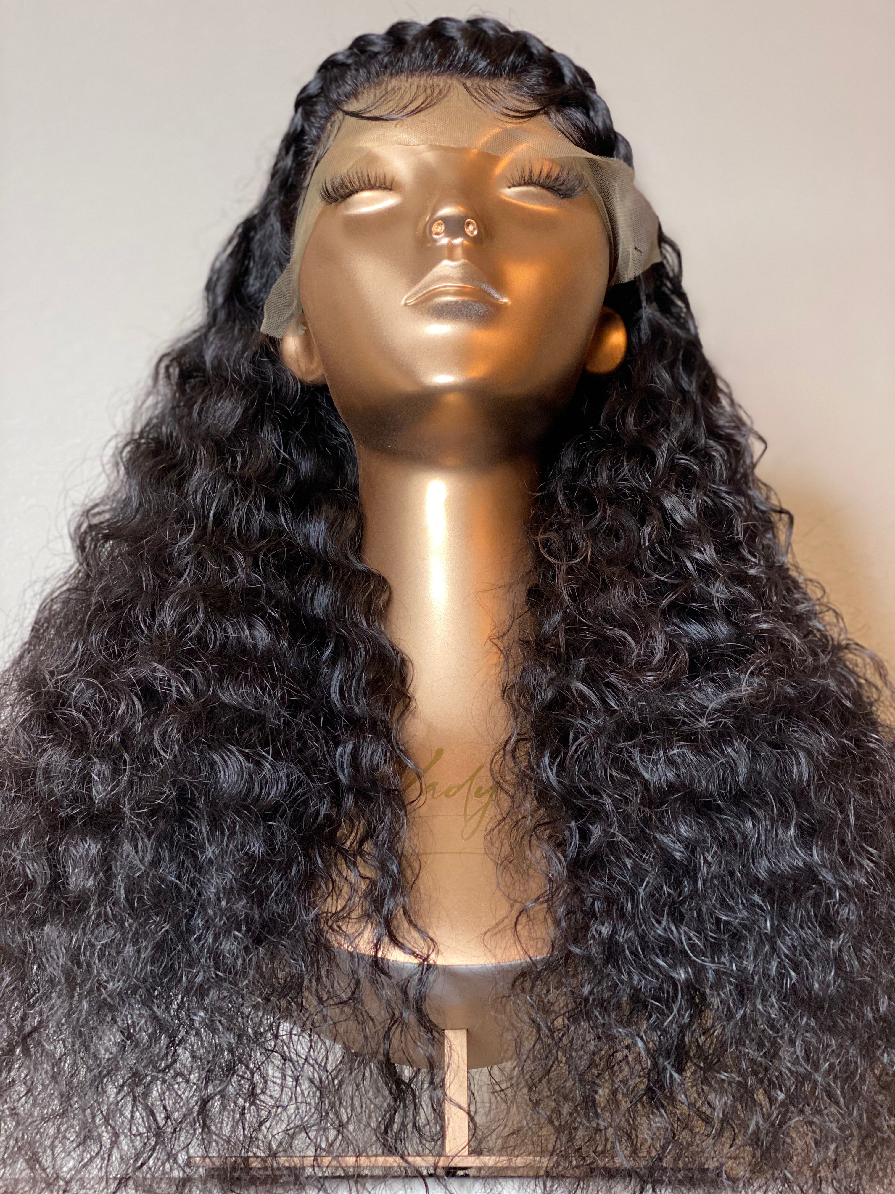CUSTOM HAND STITCHED LACE FRONT CURLY WIG