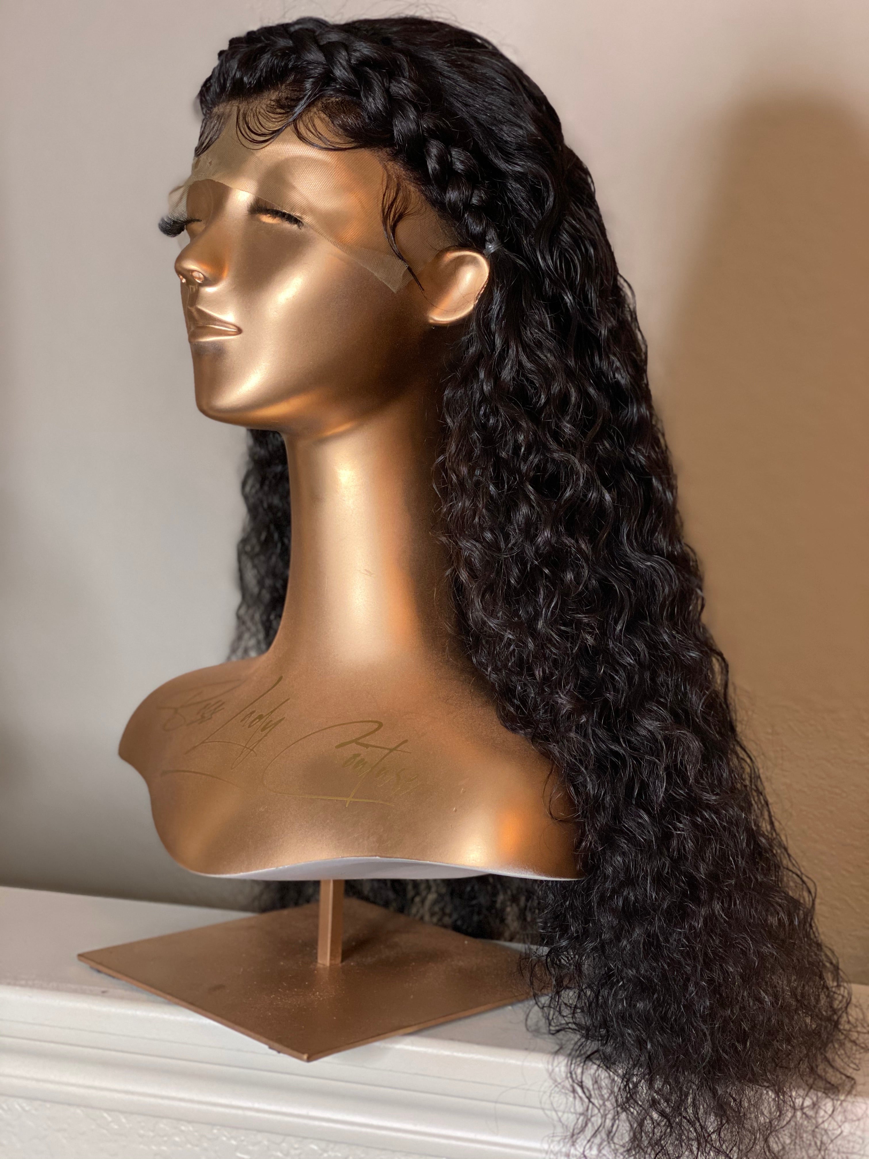 CUSTOM HAND STITCHED LACE FRONT CURLY WIG